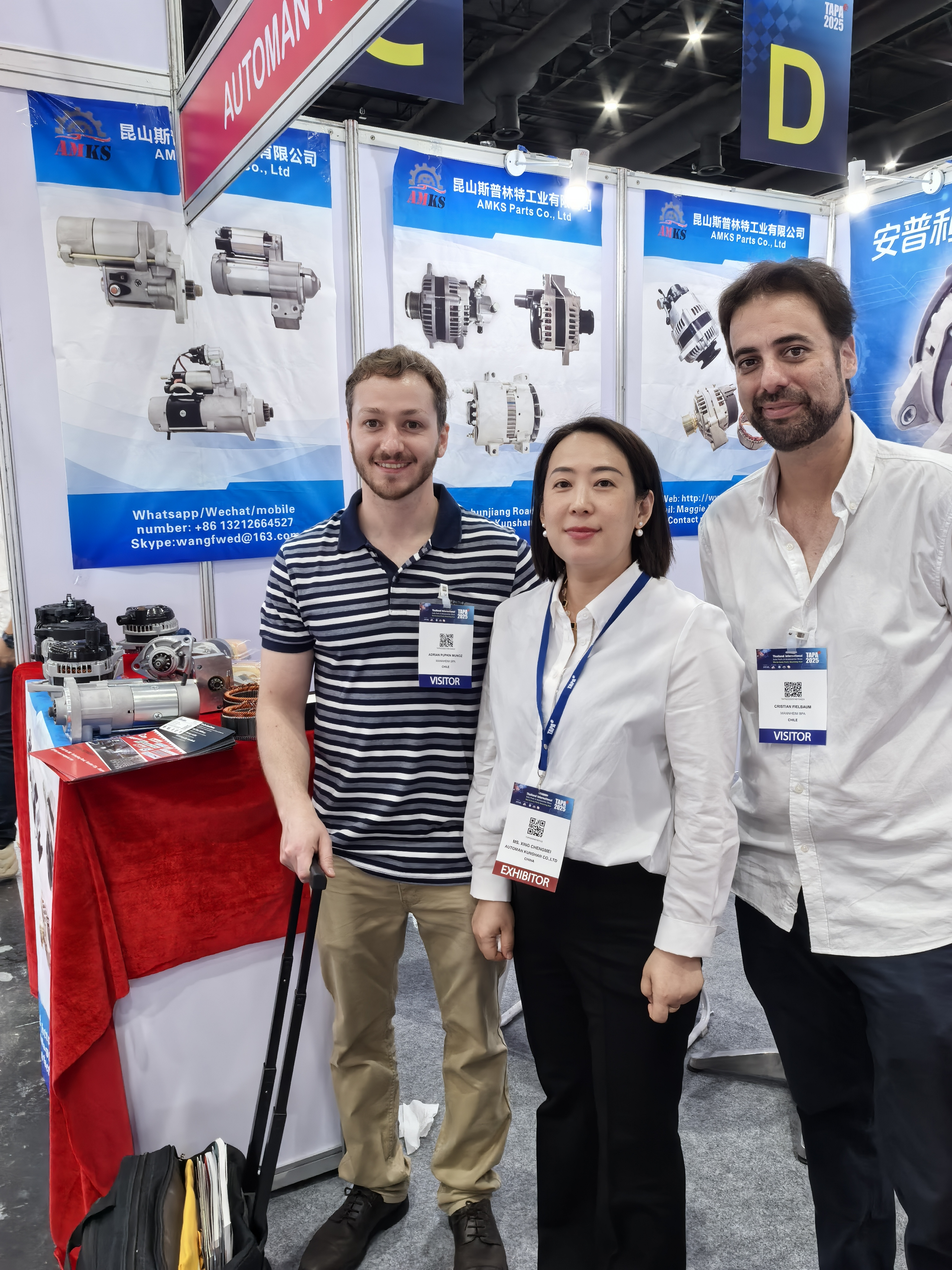 This is a picture of Thrilled to showcase our high-quality alternators at the Thailand Expo!